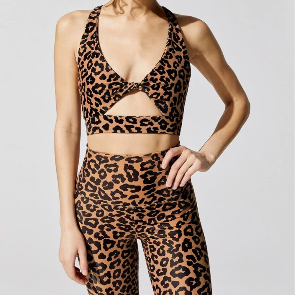 Beach Riot Twist Top + Piper Legging Set | Size: S | Color: Leopard Print